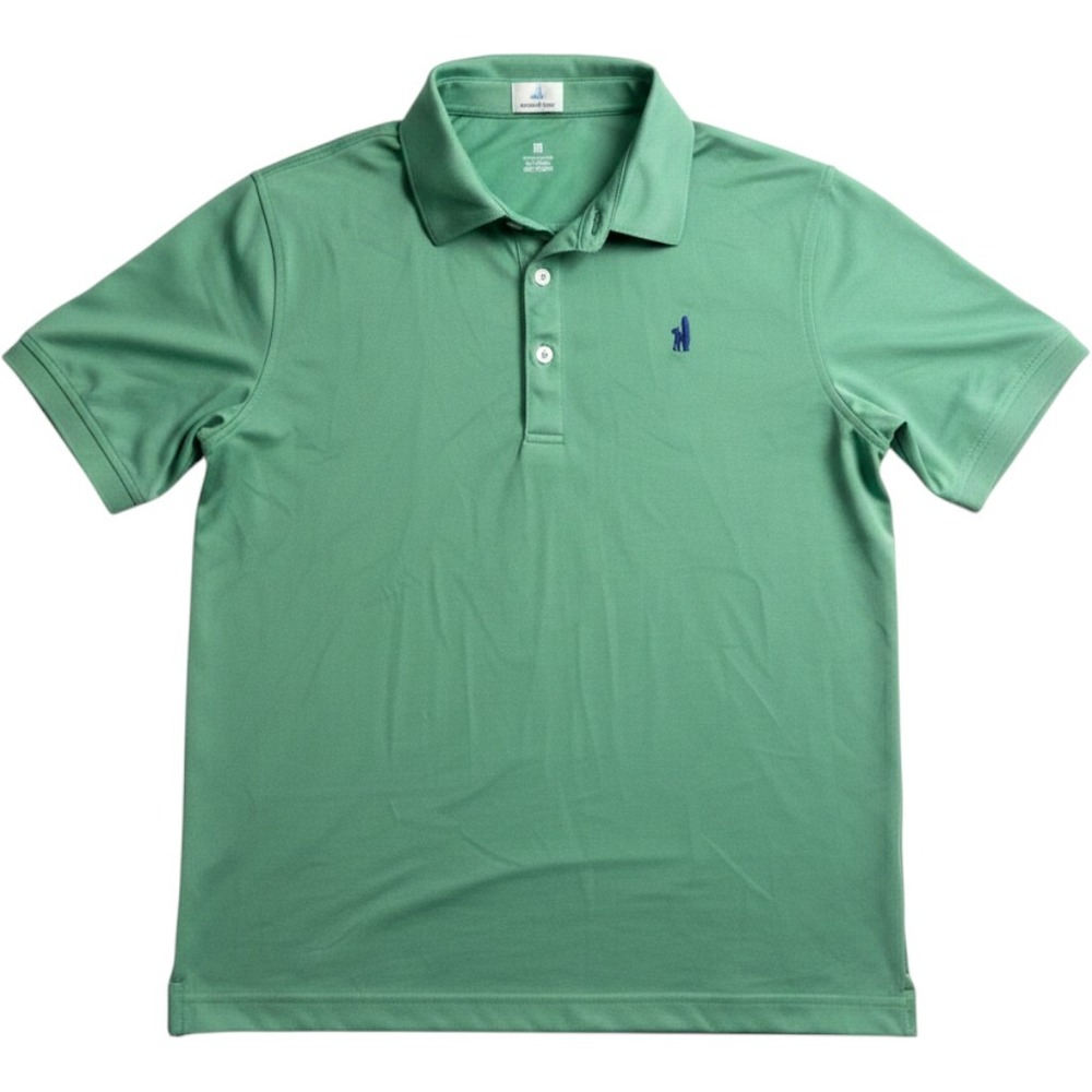 Johnnie-O Kids Hangin Out Performance Polo Shirt Green Size 14 Short Sleeve